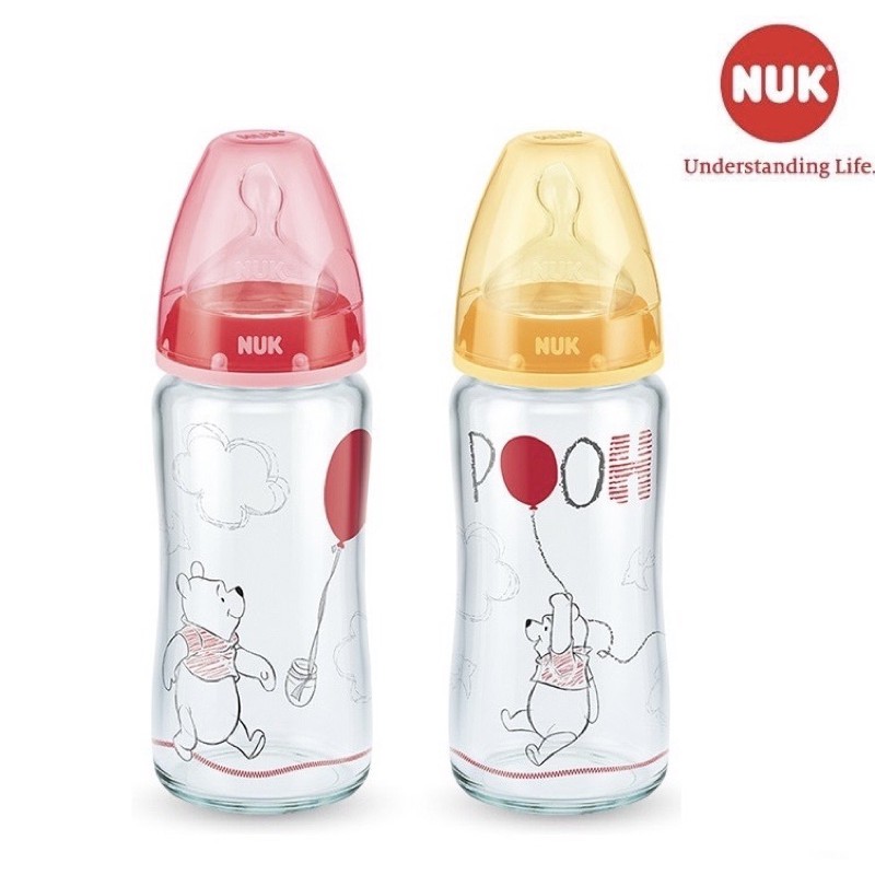 [Chính hãng có tem phân phối] Bình Sữa NUK Premium Choice+ Thủy Tinh 120ml, 240ml Núm Ti S1 - M