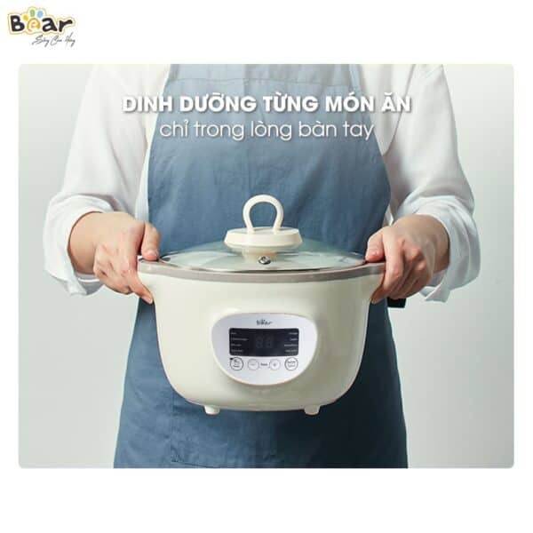 NỒI NẤU CHÁO - NINH - HẦM - HẤP CÁCH THỦY BEAR 1.6 LÍT