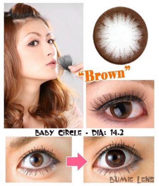 Combo full lens choco siêu tự nhiên + ngâm + nhỏ + khay gương kute