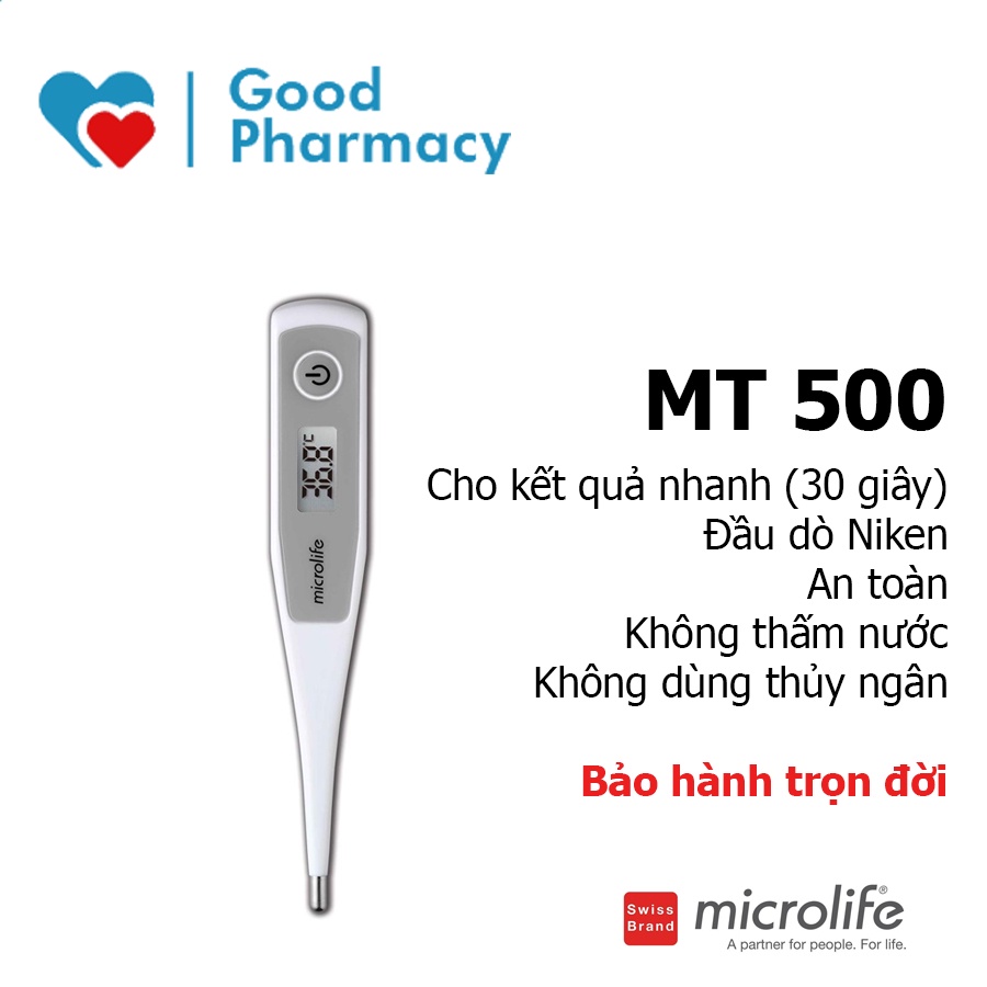 Nhiệt kế điện tử Microlife MT500 cho kết quả nhanh, chính xác