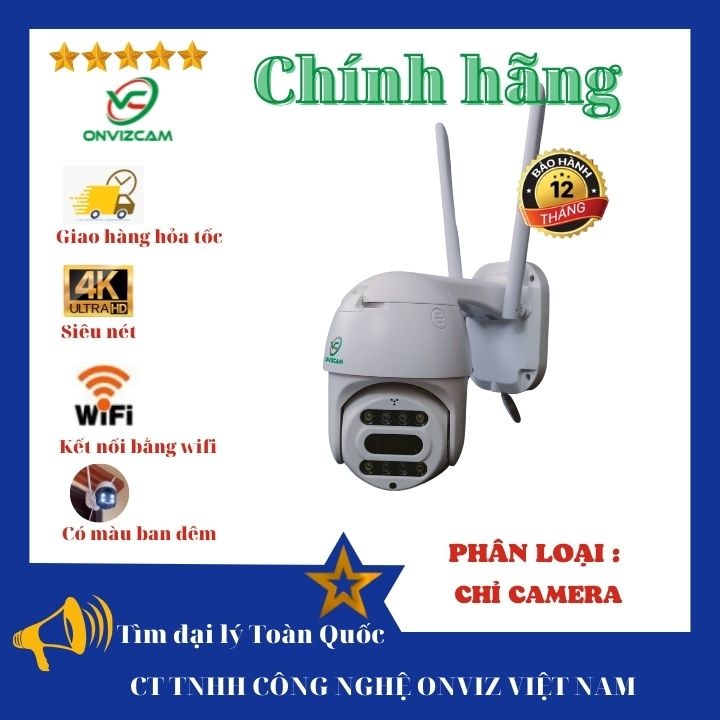 Camera wifi carecam ONVIZCAM siêu ZOOM 10x,nâng cấp camera yoosee ,đàm thoại 2 chiều, cảnh báo chống trộm, xoay 360 độ.