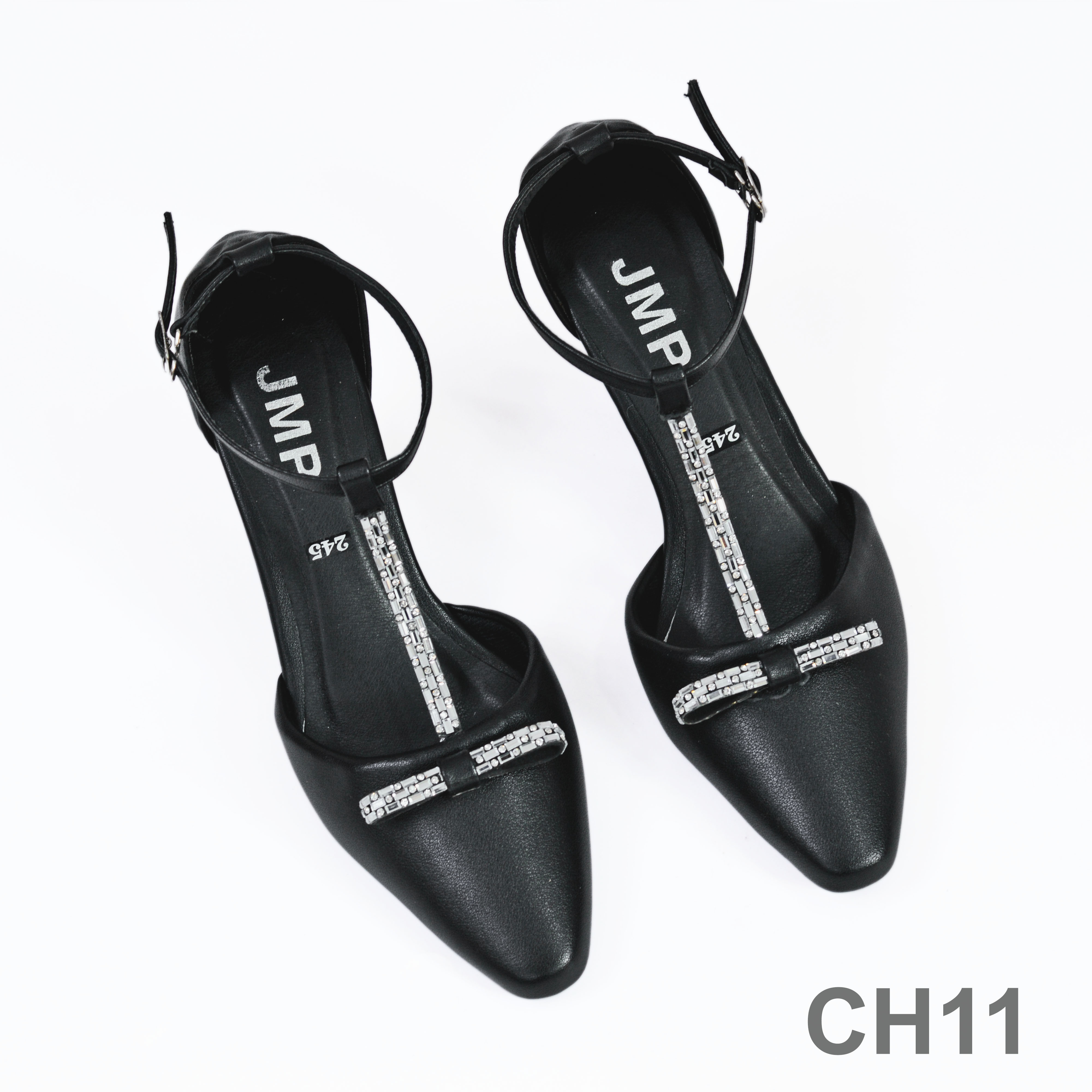 JMP - Giày Sandal Cao Gót Đính Nơ cao 8cm - CH11