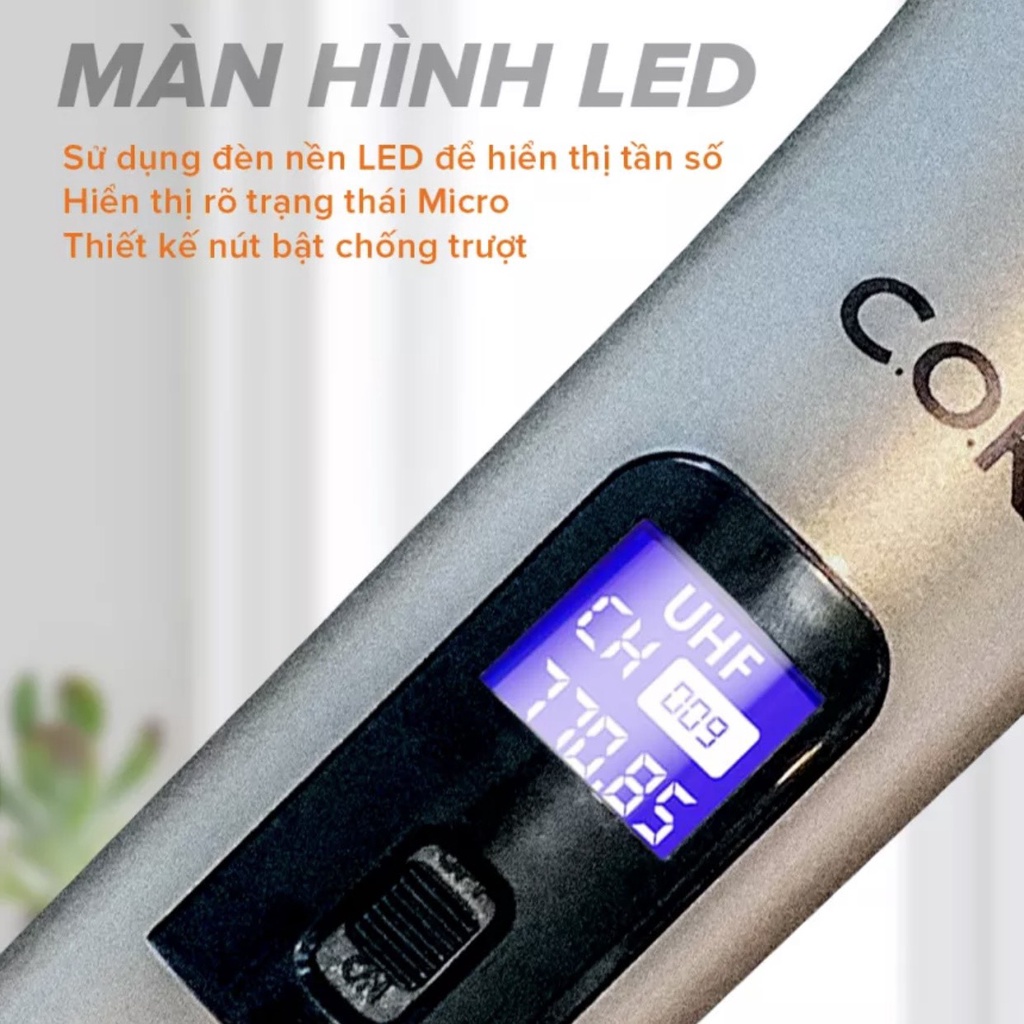 Micro Không Dây COK ST-123S (2 mic) - CHÍNH HÃNG - BH 12 tháng - Mích Chuyên Dành Cho Mọi Loa Kéo Và Âm Ly