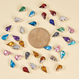 Bộ 50 Hạt Đá Hình Giọt Nước 10x6mm