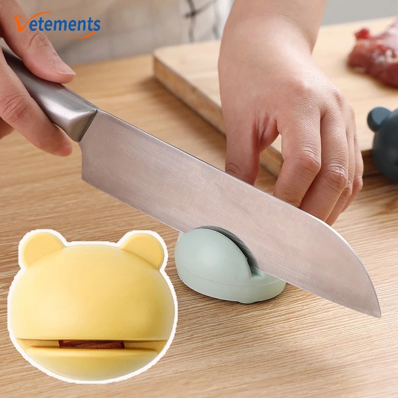 1 Đá Mài Dao Hình Chú Ếch Hoạt Hình Chống Trượt Chống Rơi Đa Năng Có Thể Tái Sử Dụng