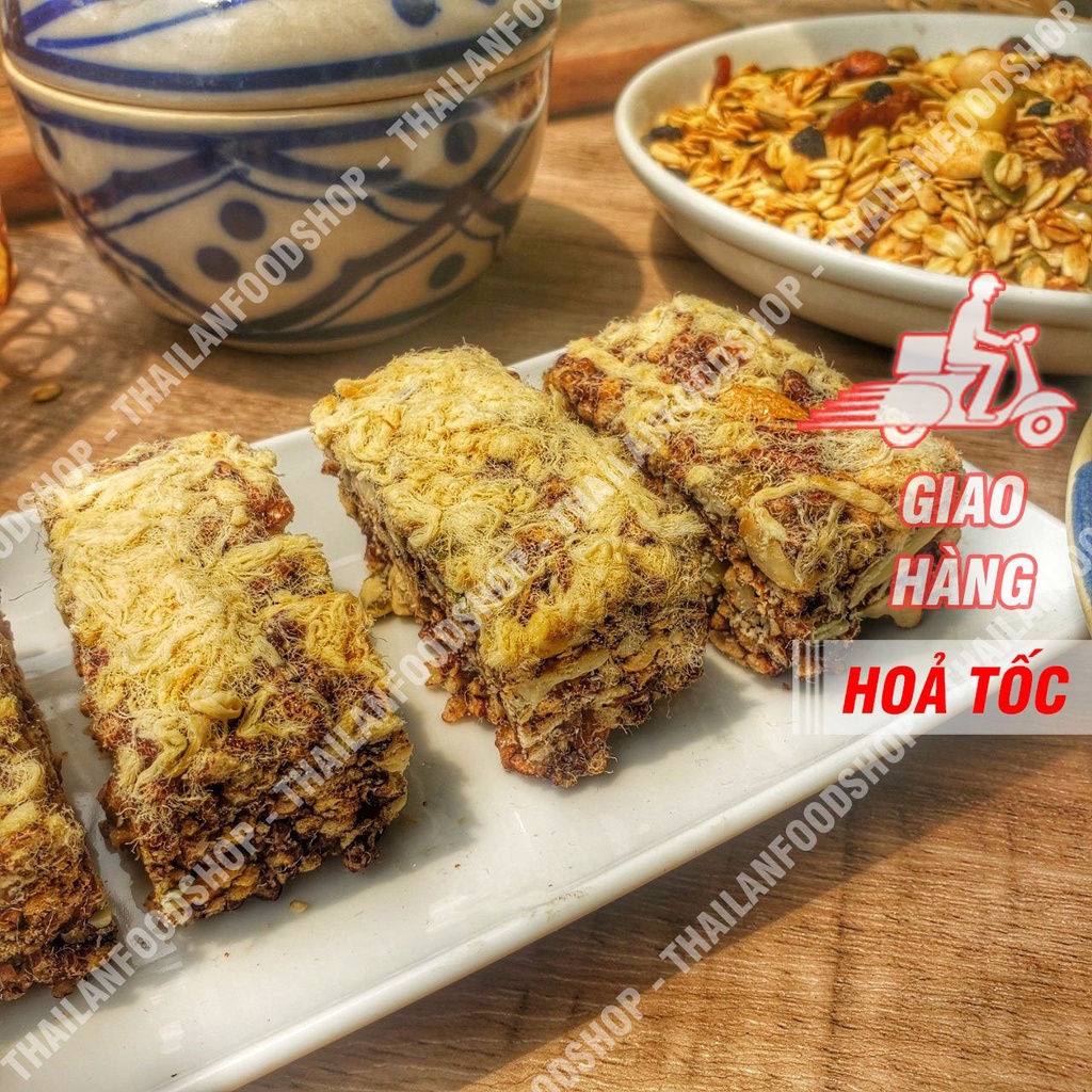 Thanh Gạo Lứt Chà Bông Mix Hạt Dinh Dưỡng Túi 500Gr (Thanh gạo lứt ngủ cốc chà bông)