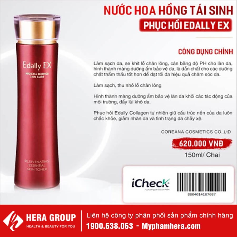 ✅ [Hàng Công Ty] - Nước Hoa Hồng Edally Chính Hãng - Nước Hoa Hồng Tái Sinh Phục Hồi Làm Sạch Da Edally | BigBuy360 - bigbuy360.vn