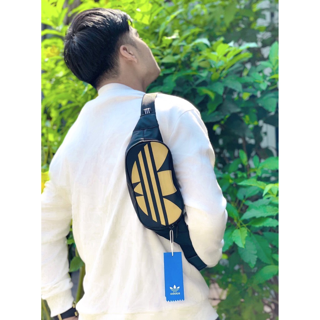 Túi đeo chéo nữ ADICOLOR TREFOIL WAIST BAG - Màu vàng đồng