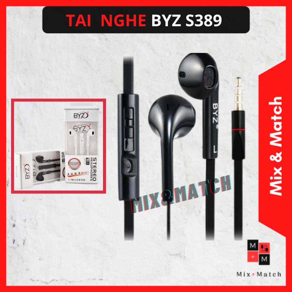 Tai nghe nhét tai BYZ S389 jack tròn 3.5mm