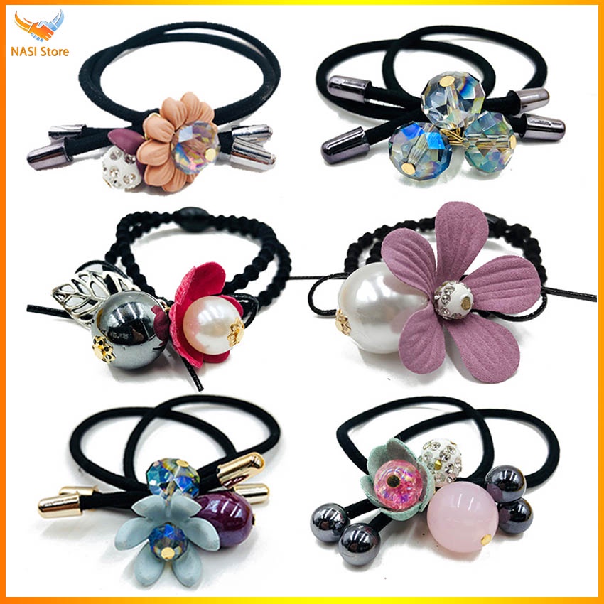 Dây buộc tóc nữ mẫu đẹp - Set 10 dây cột tóc dễ thương, bền đẹp - NASI Store