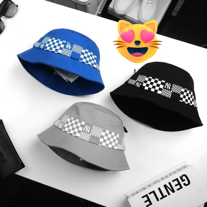 Mũ Bucket ny mlb nón tai bèo vành cụp mlb new era vải kaki cotton Hàn