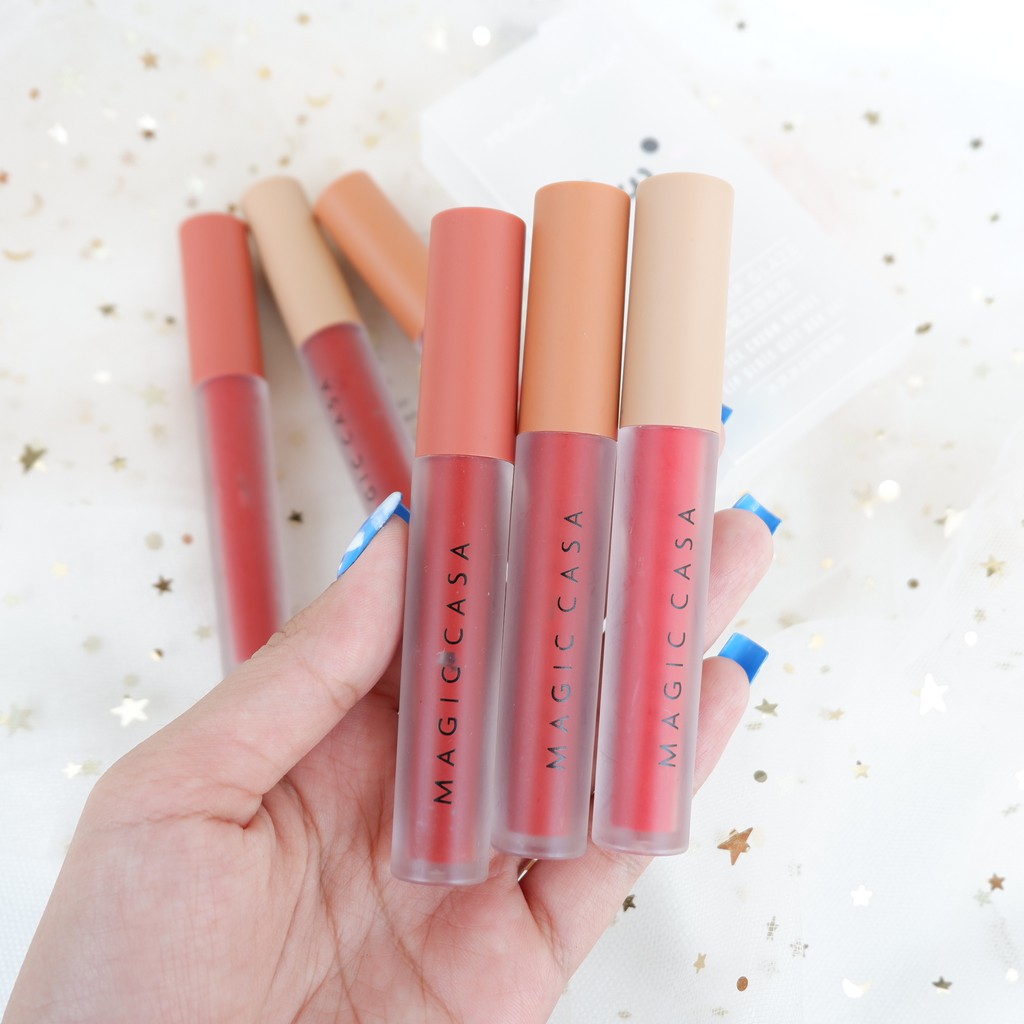 Set Son Kem Lì Magic Casa Love Lip Glaze Nội Địa Trung có 2 tone NPP Shoptido