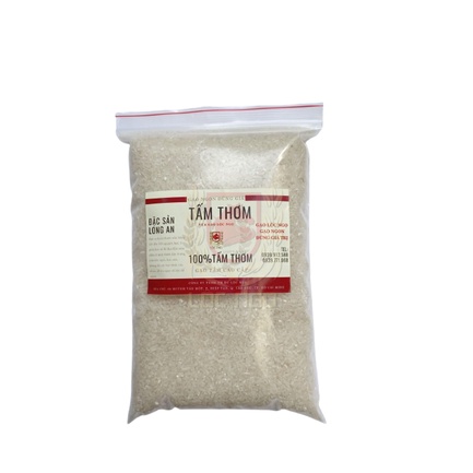 Gạo Tấm Thơm Lộc Ngọ Long An---1kg---Làm Nguyên Liệu Nấu Cơm Tấm - Túi Hút Chân Không