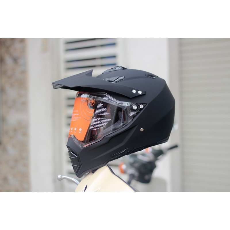 Mũ fullface cào cào có kính Spark, Nón Cào cào Dual Sport chuẩn DOT