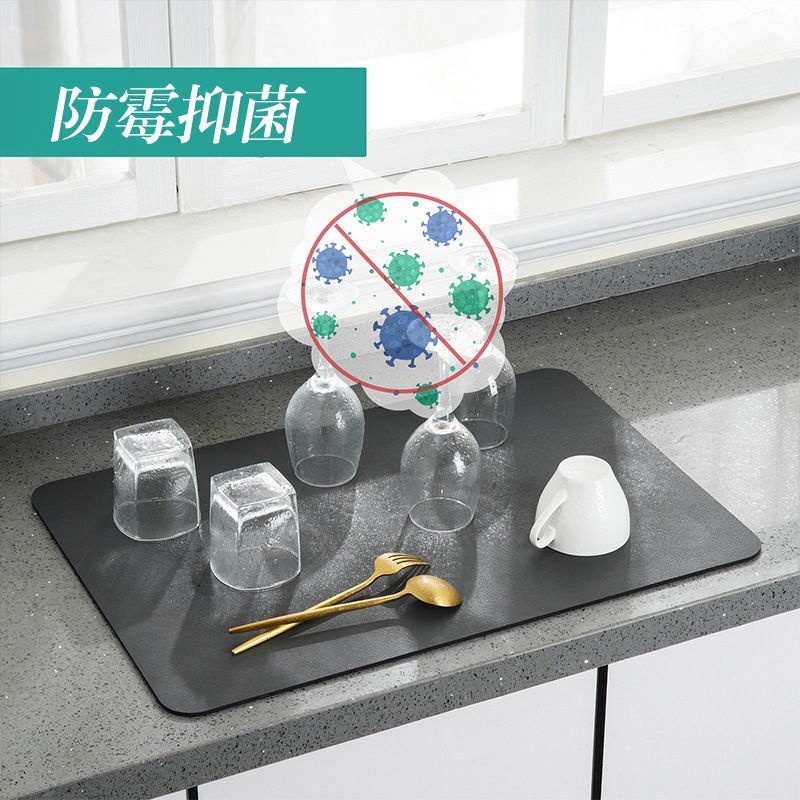 Thảm Phơi Khô Đĩa Cốc Nước Cách Nhiệt Chống Trượt Tiện Dụng Cho Nhà Bếp
