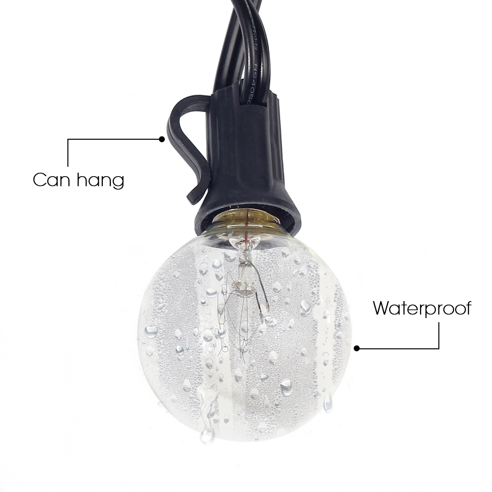 Dây đèn LED 20 bóng 6m hình cầu dùng để chiếu sáng và trang trí bữa tiệc
