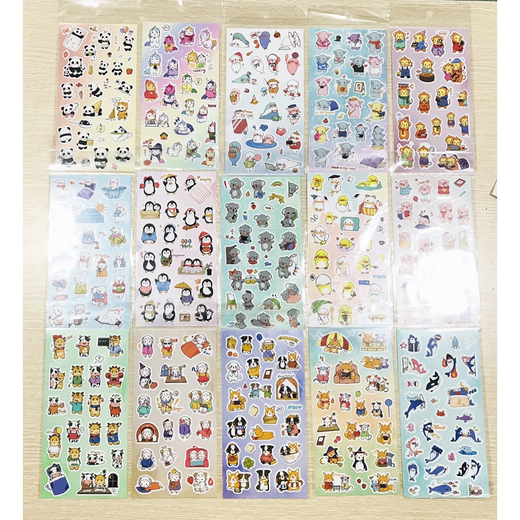 S1 sticker trang trí dán sổ dán điện thoại sticker dễ thương sticker sumikko