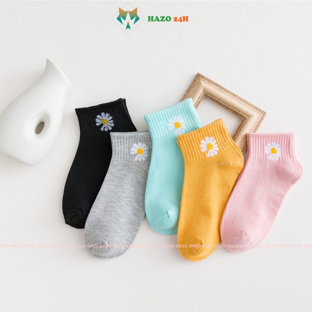 TẤT VỚ NAM NỮ MANG GIÀY CỔ TRỤ HOA CÚC 300 SIÊU DỄ THƯƠNG