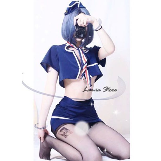 Cosplay Tiếp VIên Sexy - Bộ Đồ Ngủ Nữ Sexy Cosplay Cơ Trưởng Mã TV1750 | BigBuy360 - bigbuy360.vn