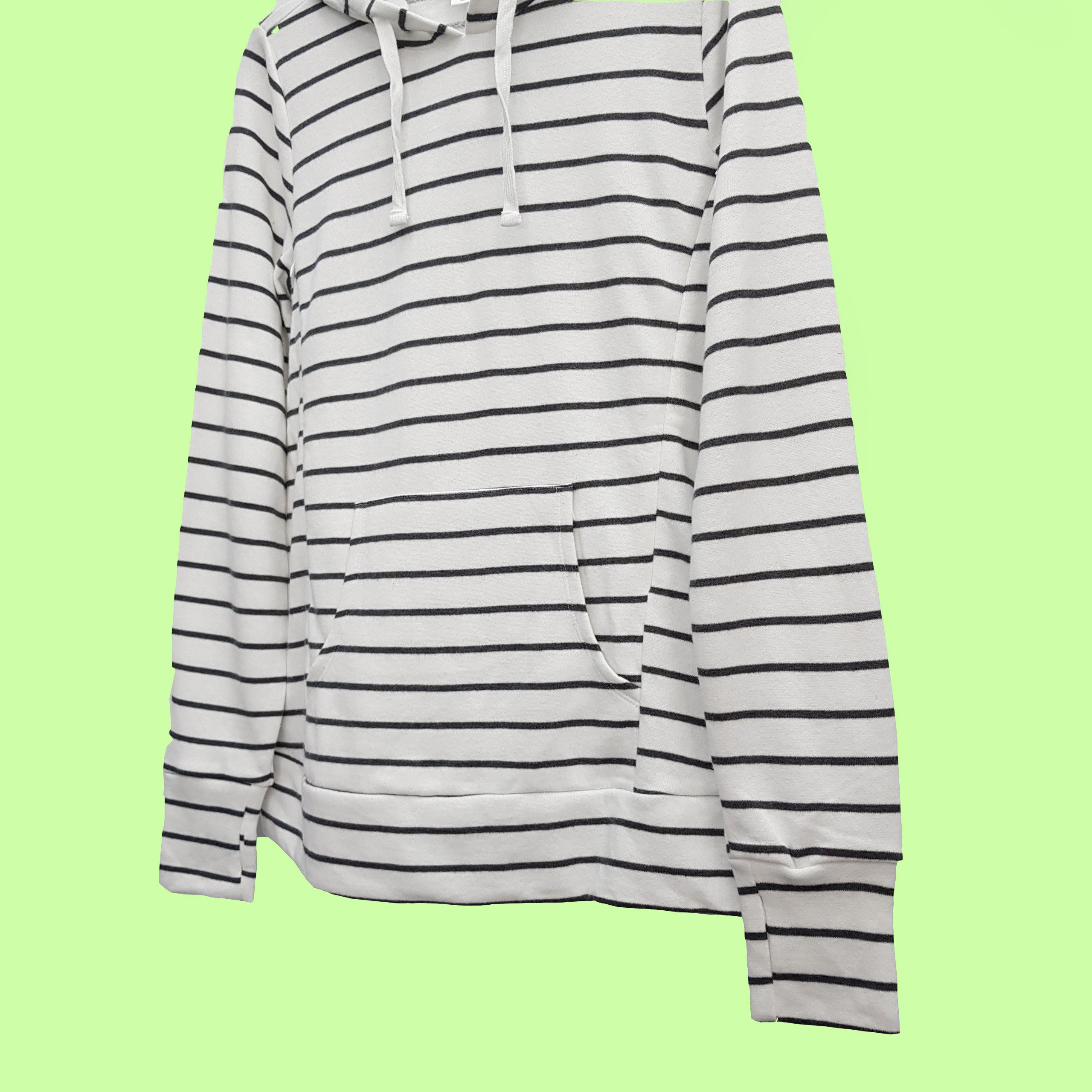 Áo Hoodie Nam Nữ Sọc Ngang Tay Dài Xỏ Ngón - Chất nỉ cotton mềm mịn | BigBuy360 - bigbuy360.vn