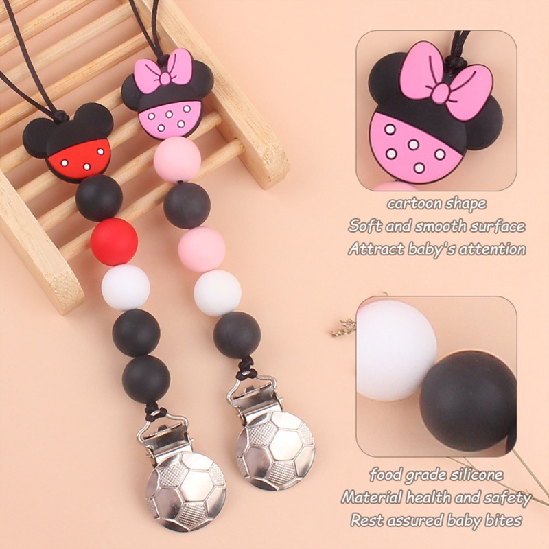 Vòng Chuỗi Hạt Silicone Treo Cũi Em Bé Giảm Đau Tiện Dụng