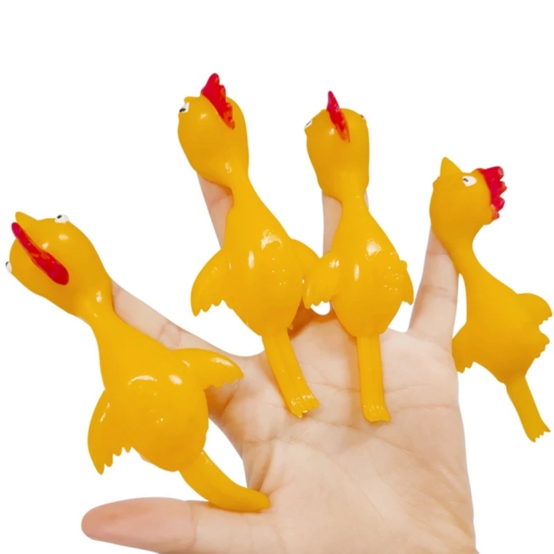 Set 3 Chú Gà Đồ Chơi Bằng Cao Su Vui Nhộn