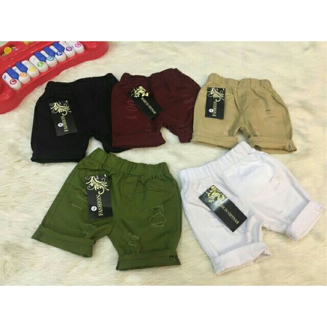 Combo 5 quần kaki mềm size bé 12-14kg.