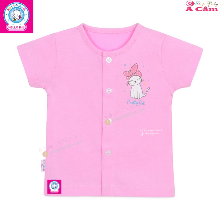 Áo Bin GG màu TN 1-2- ÁO COTTON SƠ SINH GÀI GIỮA MÀU TAY NGẮN 1-2{{SHOP BABY A CẨM}}