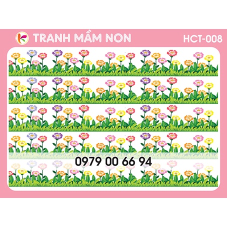 DECAL TRANG TRÍ LỚP-HOA CHÂN TƯỜNG 6-10