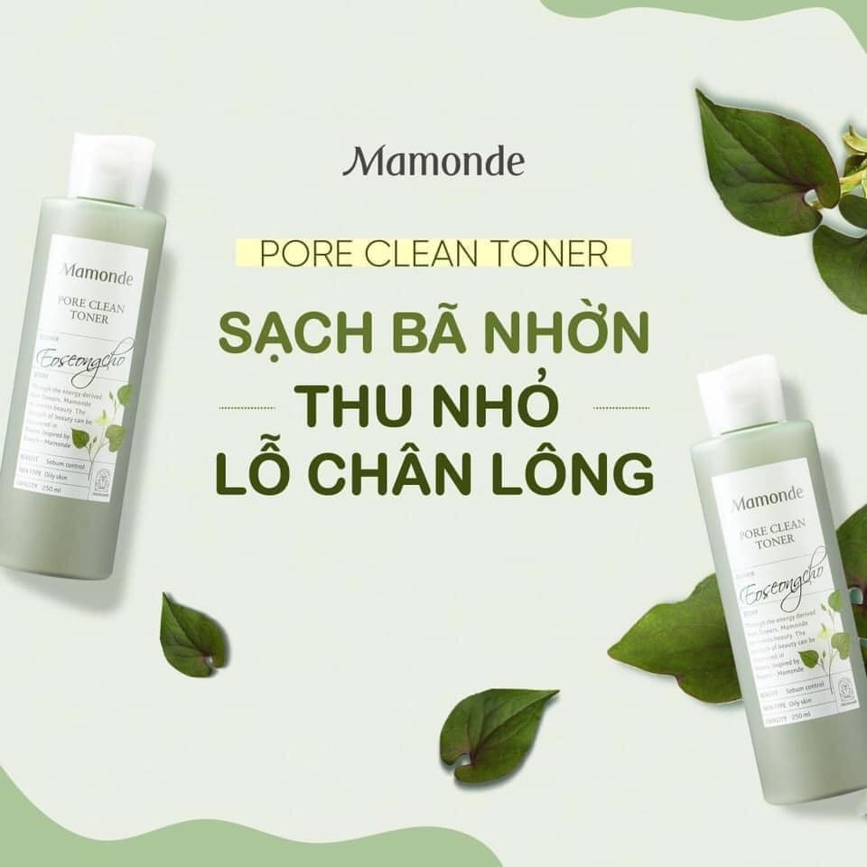 Nước hoa hồng Sạch Dầu Nhờn Và Mụn Mamonde Pore Clean Toner 250ml (Chai)