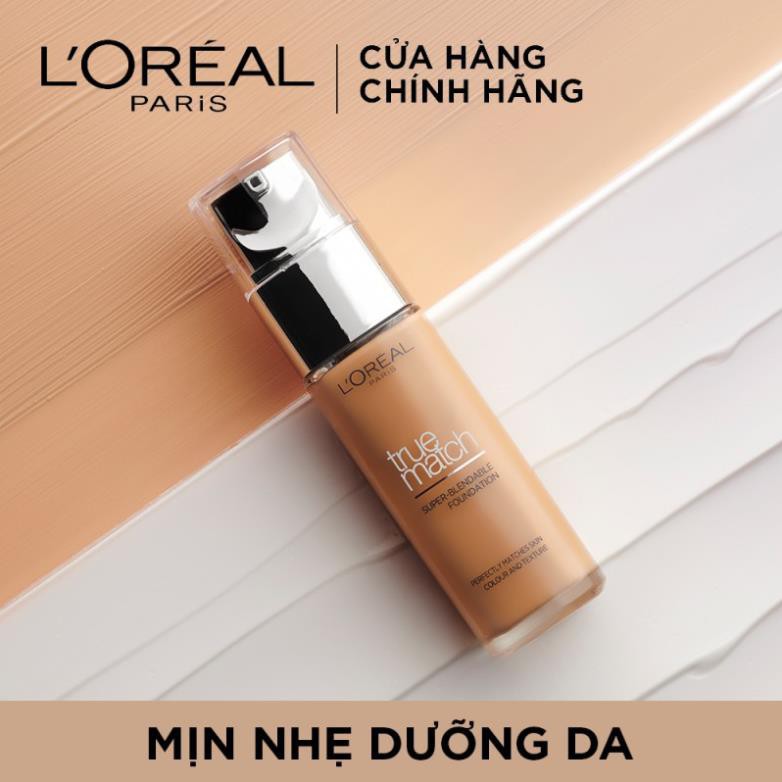 Kem nền mịn nhẹ dưỡng da dạng lỏng L'Oreal Paris True match Liquid Foundation 30ml