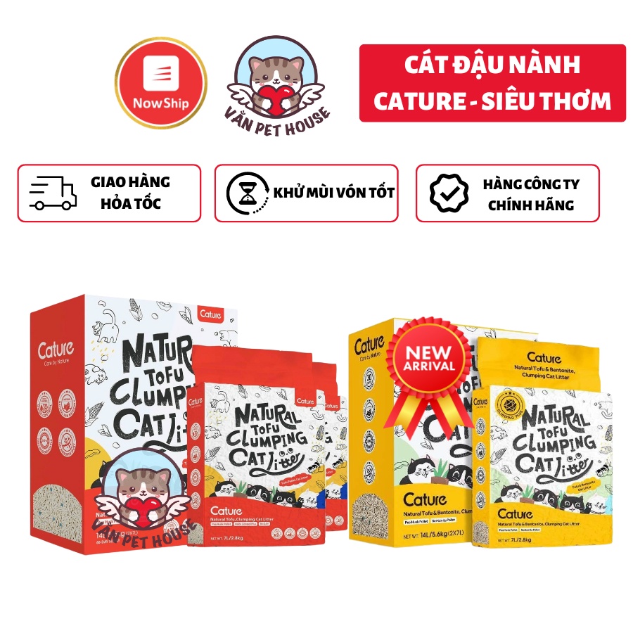 Cát Đậu Nành Cature 7L Cho Mèo 2.8kg - Cát sử dụng được cho bồn cầu