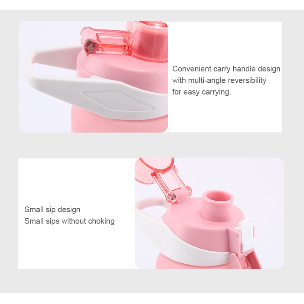 ღ 1L Lớn Bình Nước Có Nắp Đậy Và Ống Hút Nhiều Màu Nhựa PP Cốc Nước Trẻ Em Di Động Xe Đạp Thể Thao Ngoài Trời Tập Gym tập Thể Dục Cốc