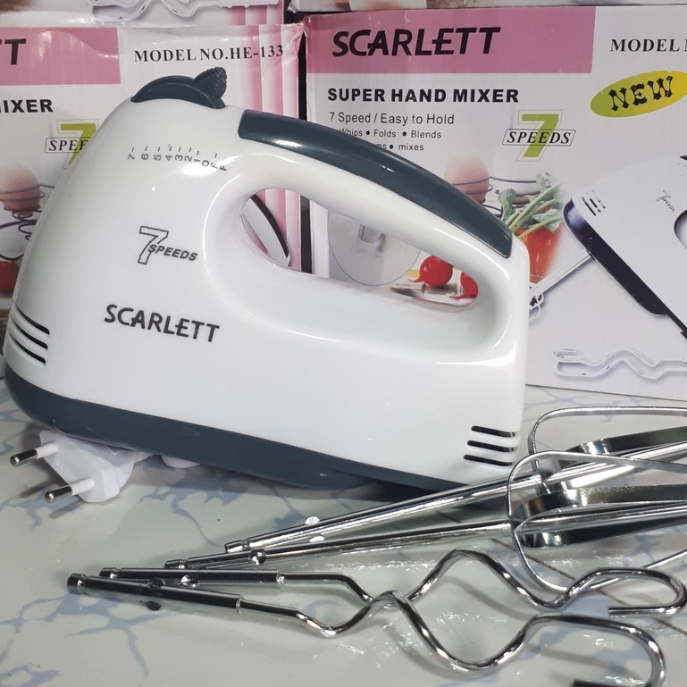 Máy đánh trứng, trộng bột Scarlett 7 tốc độ cầm tay