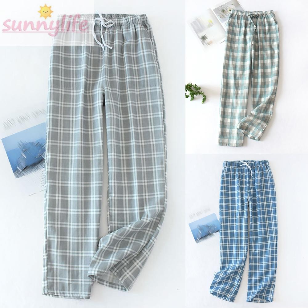 Quần pyjama cotton mềm thoáng khí thoải mái cho nam