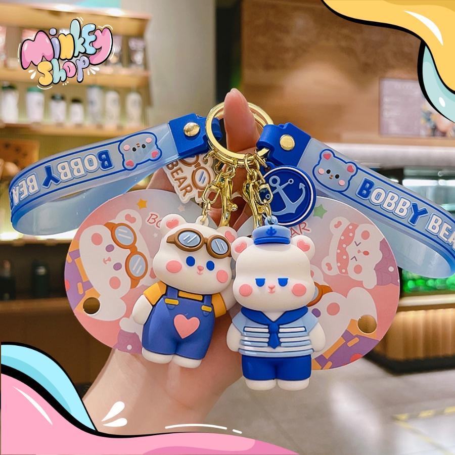 Móc Khóa Đẹp Hình Gấu BOBBY Thủy thủ Cute phụ kiện Túi Xách dễ thương -Minkey
