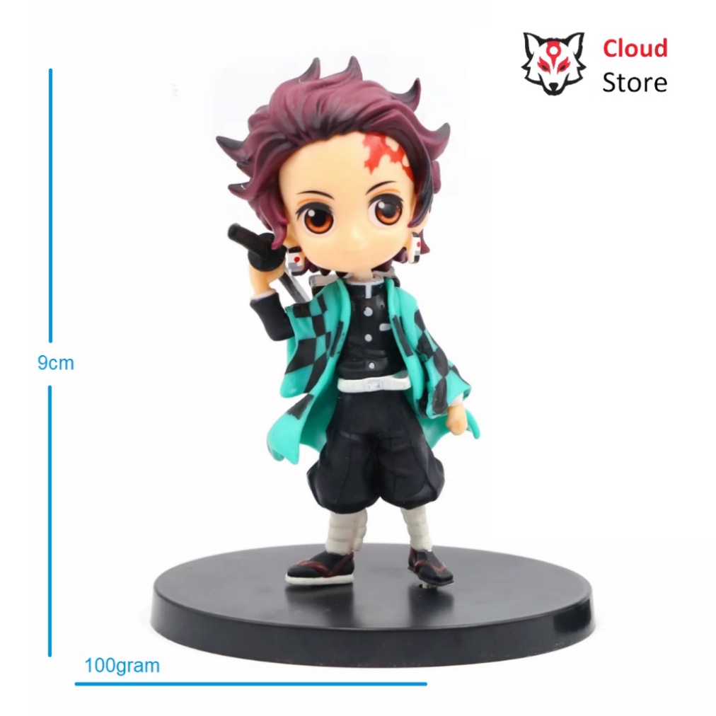 Kimetsu No Yaiba, mô hình thanh gươm diệt quỷ CLOUD STORE Tanjirou, Nezuko, Zenitsu, Giyuu, figure anime chính hãng