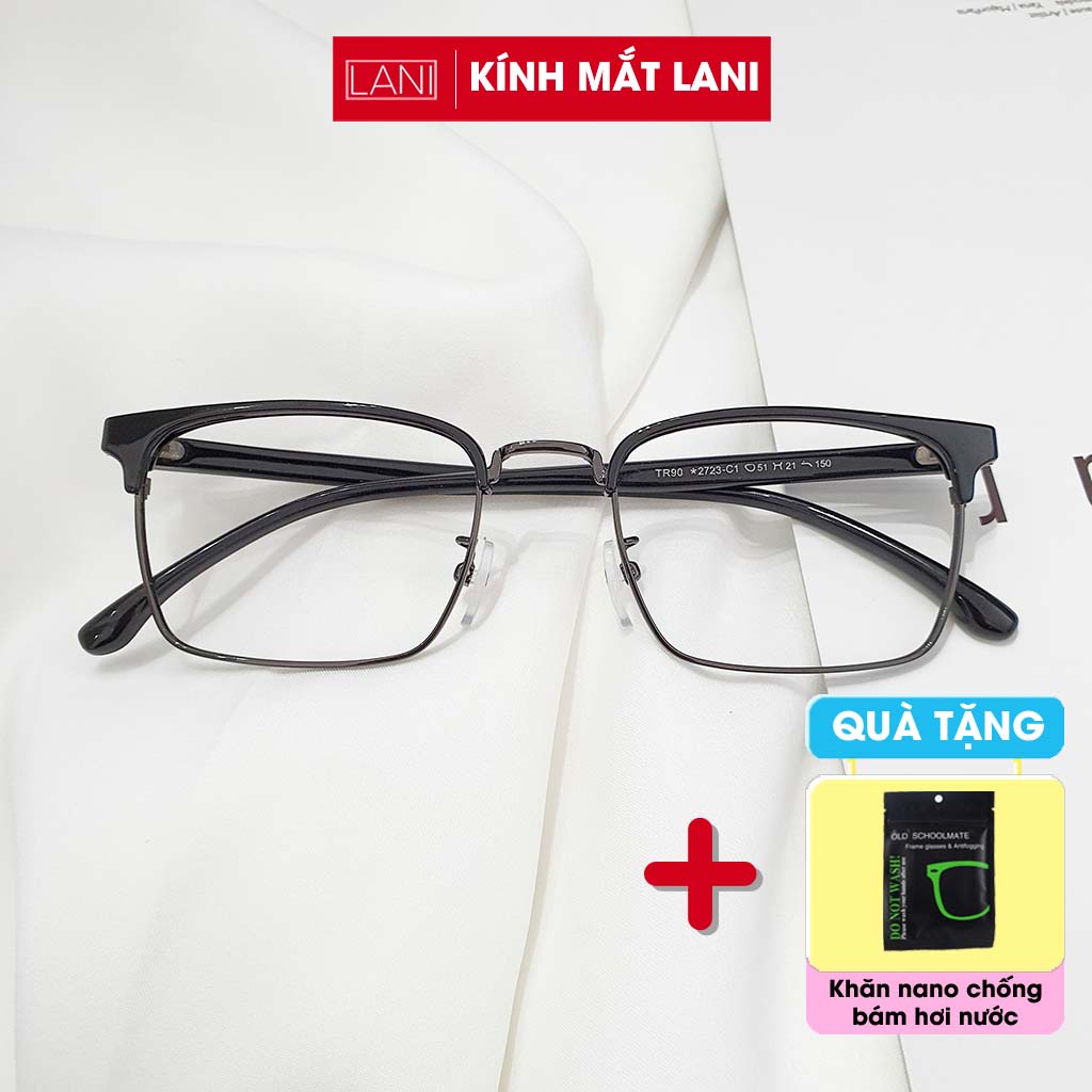 Gọng kính cận nam nữ càng nhựa dẻo nhiều màu, dáng mắt chữ nhật công sở Lani 2723