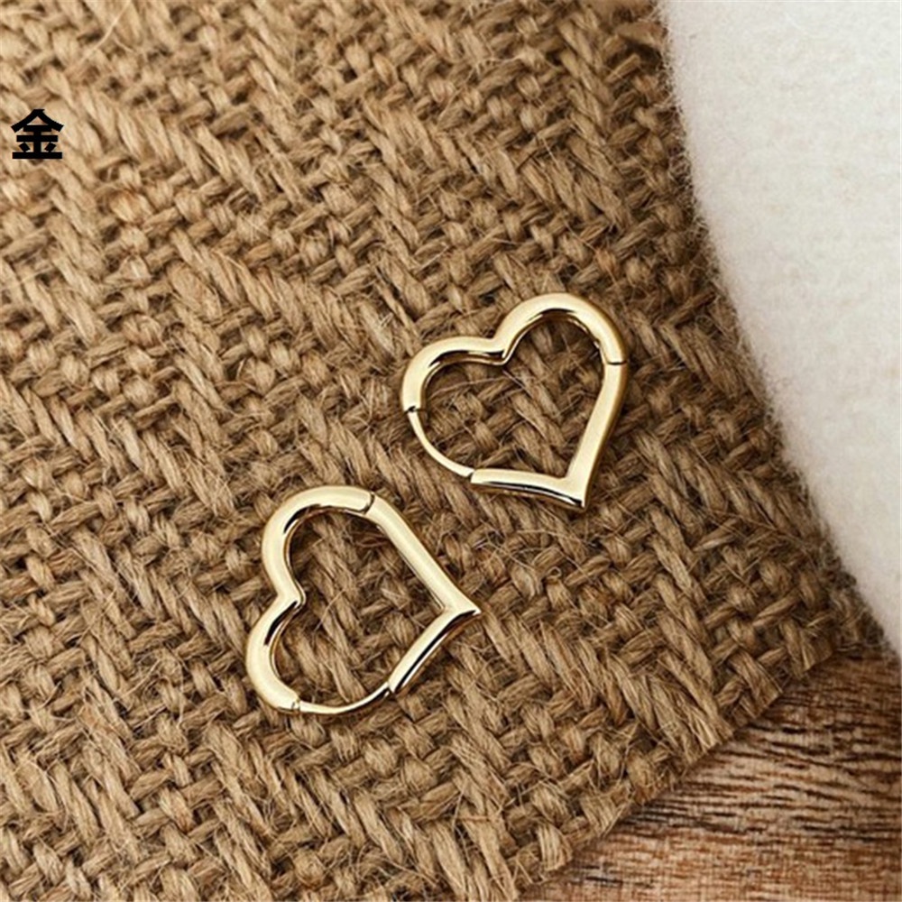 Bông Tai Hình Trái Tim Thời Trang Đơn Giản Dành Cho Nữ