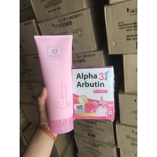 Combo dưỡng thể Rseries hương nước hoa + vỉ kích trắng arbutin