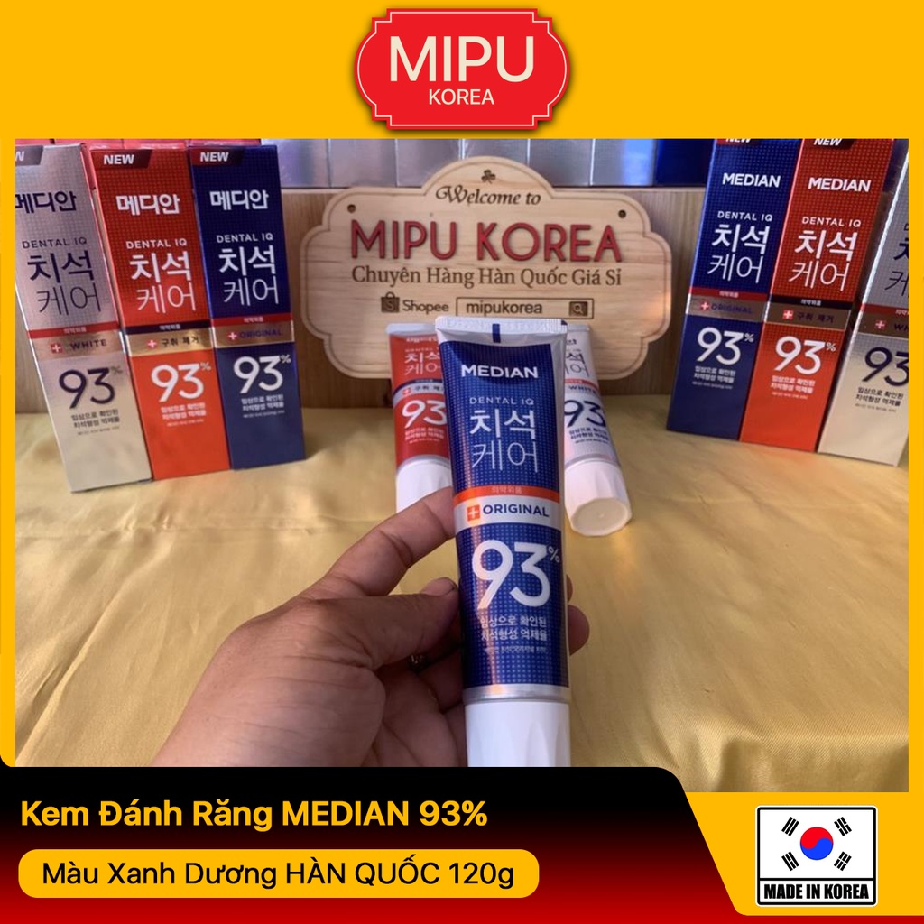 Kem Đánh Răng MEDIAN 93%  Màu Xanh Dương HÀN QUỐC 120g