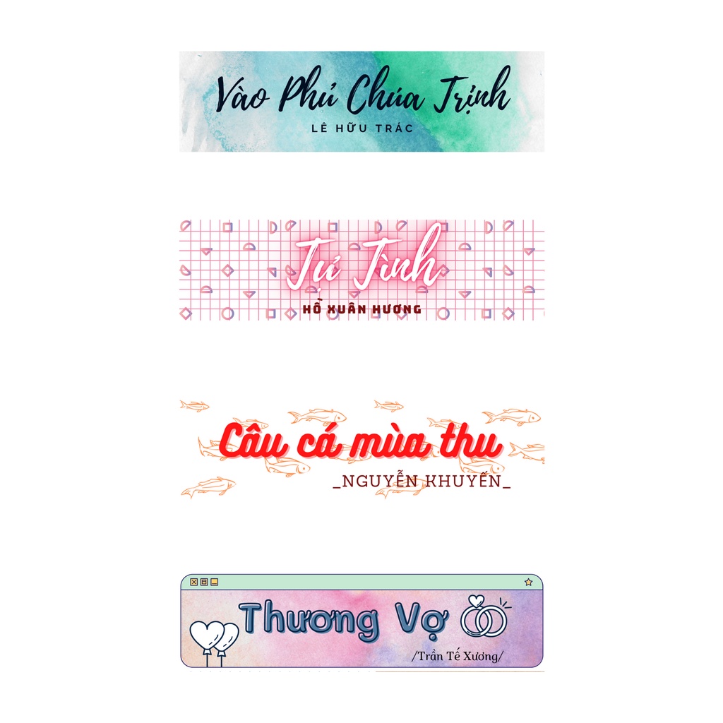 Set 26 sticker Ngữ Văn 11 - Có tựa đề bài văn học lớp 11 cả 2 học kì