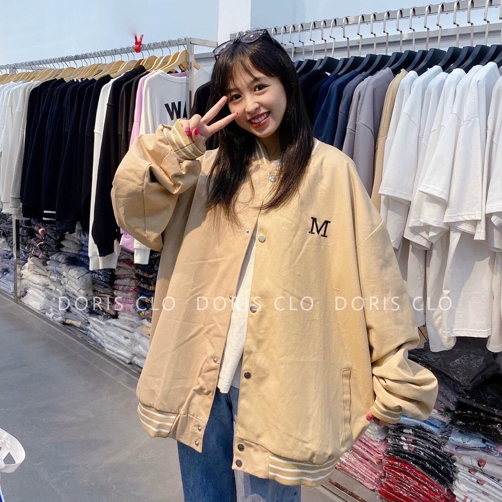 Áo khoác nỉ Bombes trơn Unisex - Bomber form rộng không mũ dáng suông ulzzang nam nữ HOTTREND