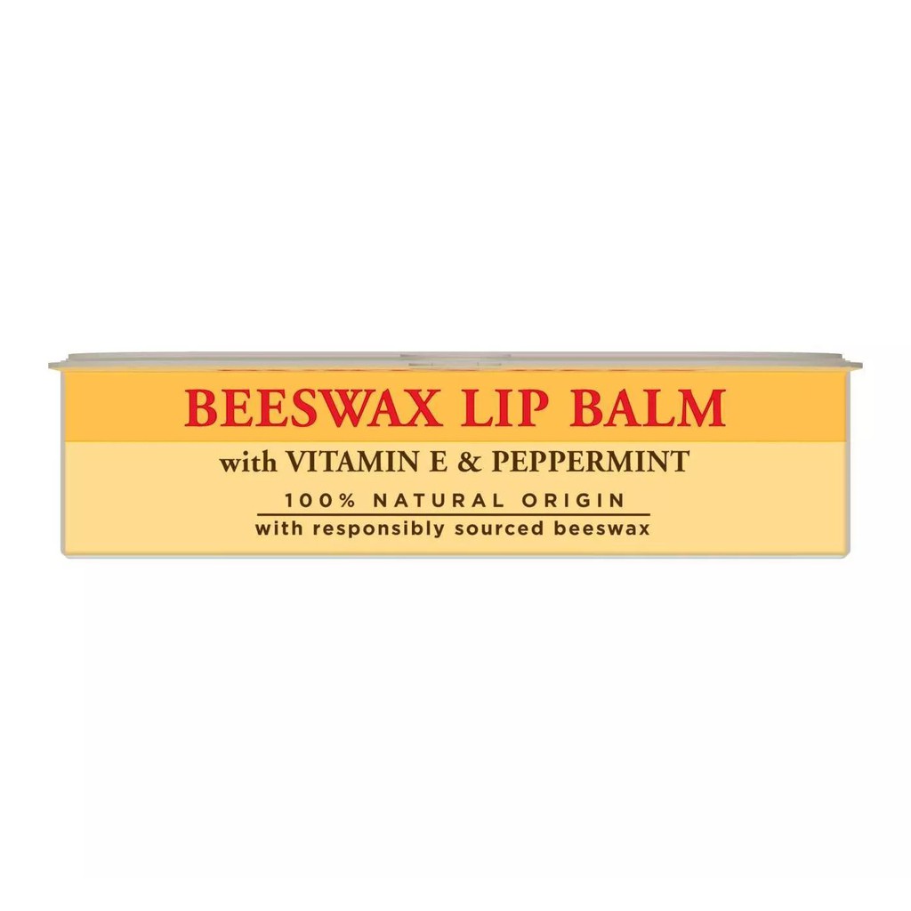 [Bill Mỹ] Son dưỡng Burt's Bees Beeswax Lip Balm with Vitamin E & Peppermint