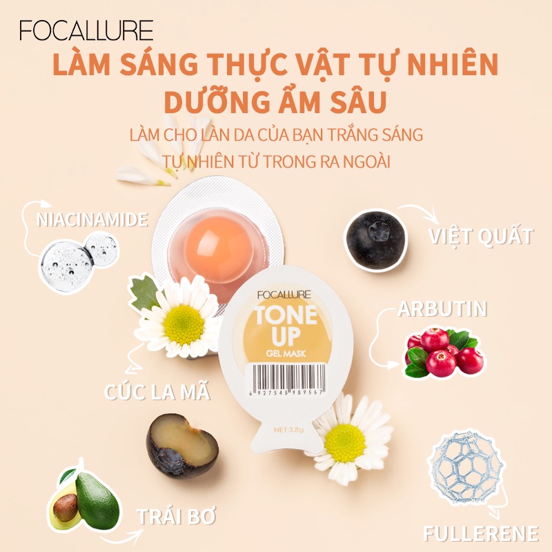 Mặt nạ 7 ngày Focallure 3.8g hỗ trợ giảm mụn dưỡng ẩm kiểm soát dầu nhờn - mặt nạ dưỡng da JINT