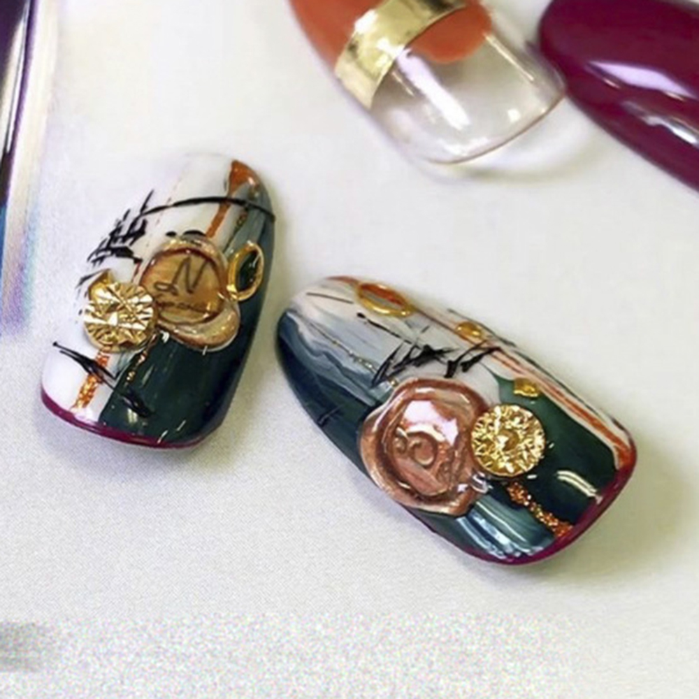 Miếng Dán Trang Trí Móng Tay 3D Nghệ Thuật