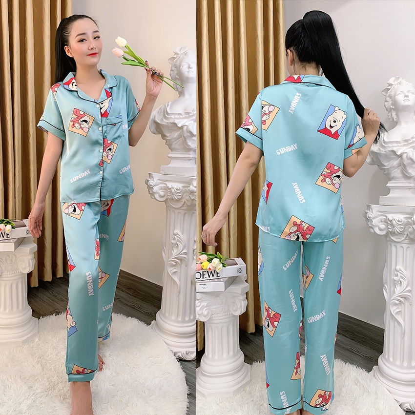 Đồ bộ nữ Pijama set đồ bộ ngủ nữ mặc nhà thoải mái B011 - Anquachi