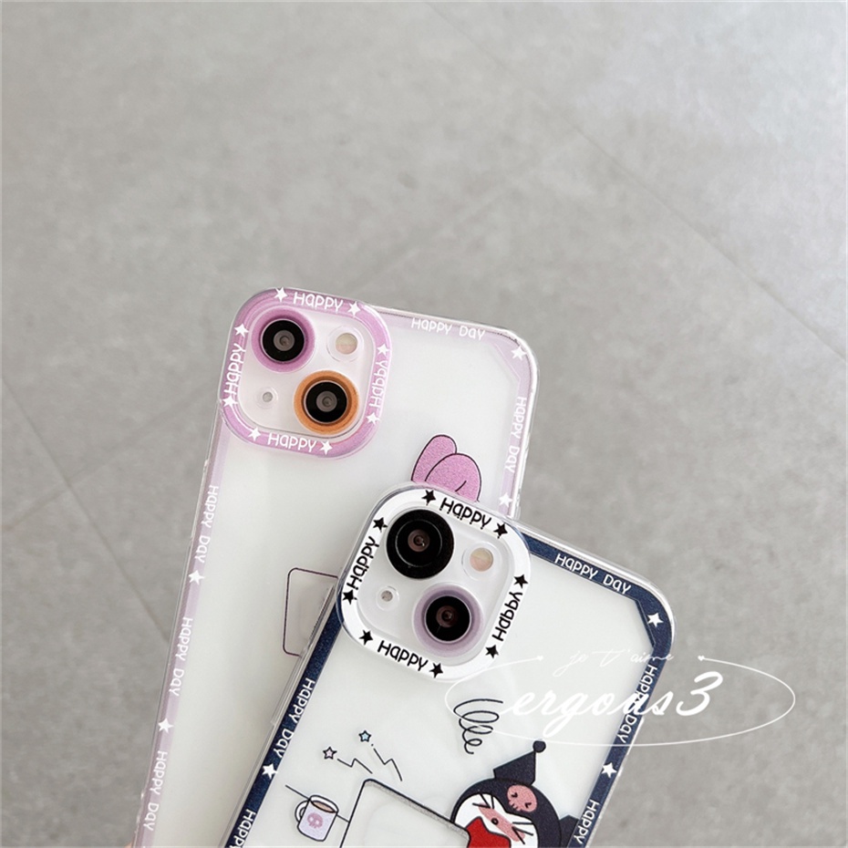 Ốp Điện Thoại Mềm Họa Tiết Kuromi Dễ Thương Cho iPhone 14 13 12 11 Pro Max SE2020 X XR Xs Max 7 8 6 6s Plus