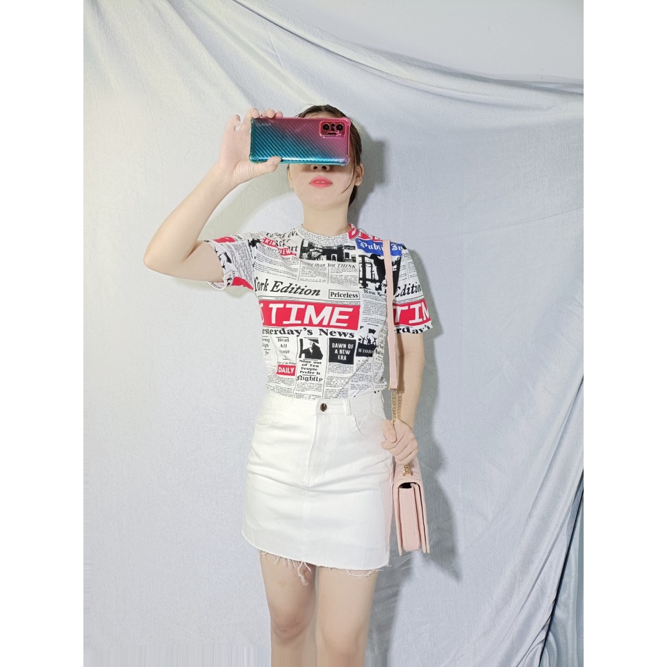 Áo Thun Body Tay Ngắn In Hình Siêu Xinh