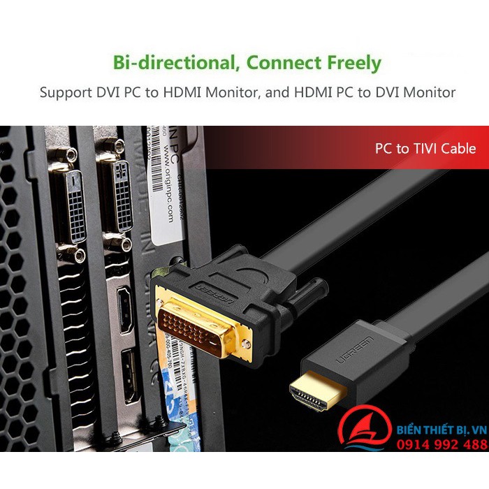 Cáp HDMI ra DVI (24+1). Kingmaster 1.5m